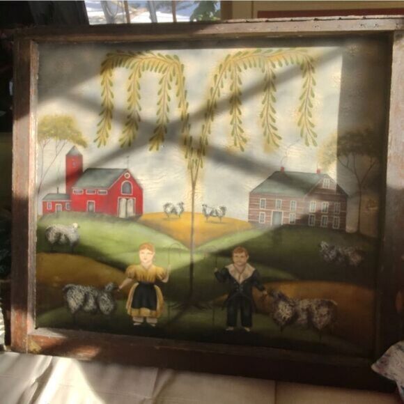 Folk art oil painting by‎ Doug Stone - Picture 7 of 13